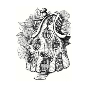 300x300 Teardrop Windows Fairy House Drawing
