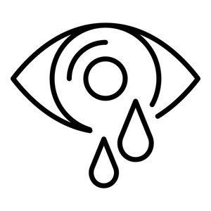 300x300 eyes tearing royalty free vectors