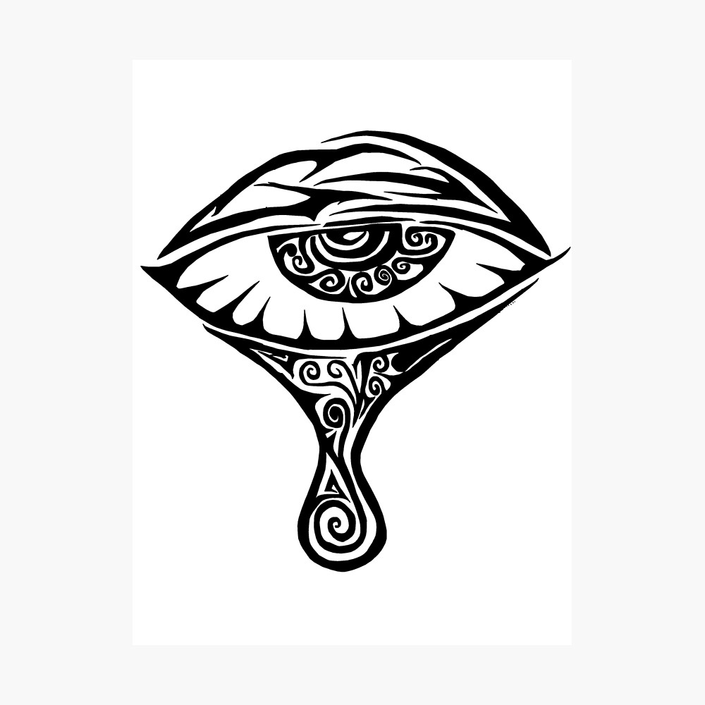 1000x1000 tearing eye tribal photographic print