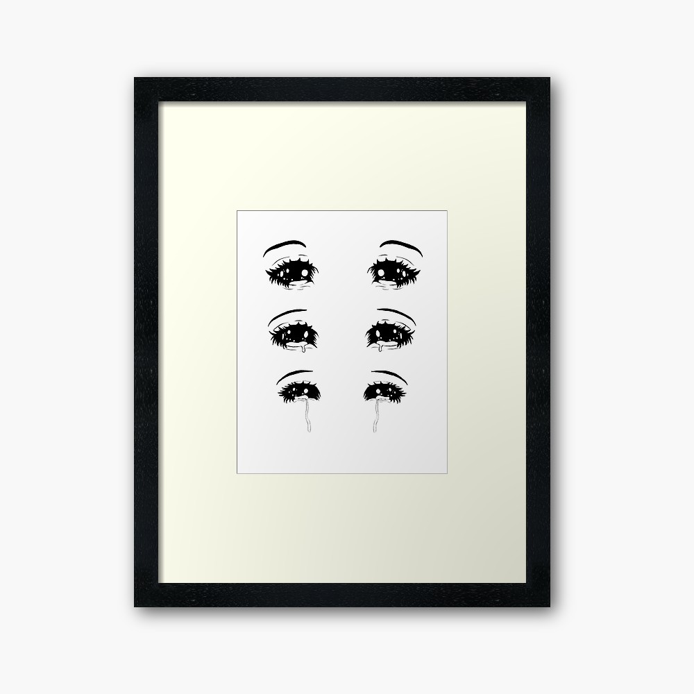 1000x1000 teary eyes framed art print