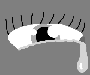 300x250 a close up of a teary eye