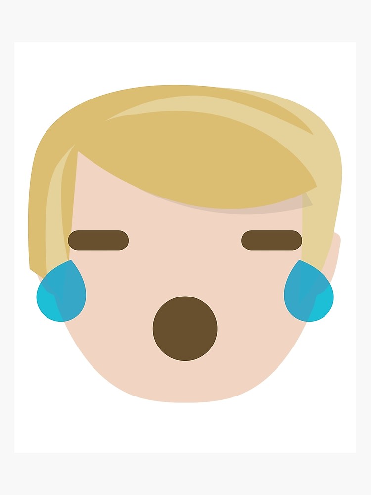 750x1000 donald the emoji trump teary eyes and sad face photographic