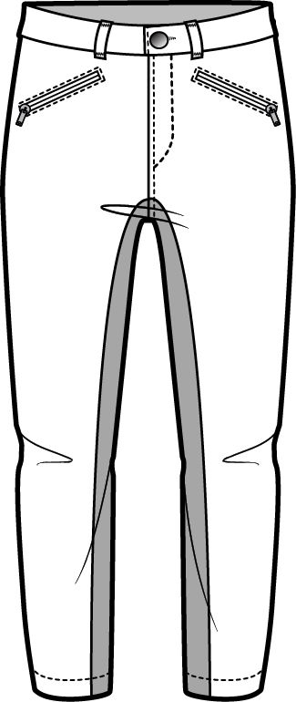 325x770 Slimline Pant Technical Fashion Drawing Fashion Design