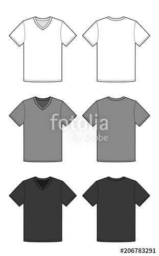 311x500 T Shirt Top Tee Fashion Flat Technical Drawing Template Stock