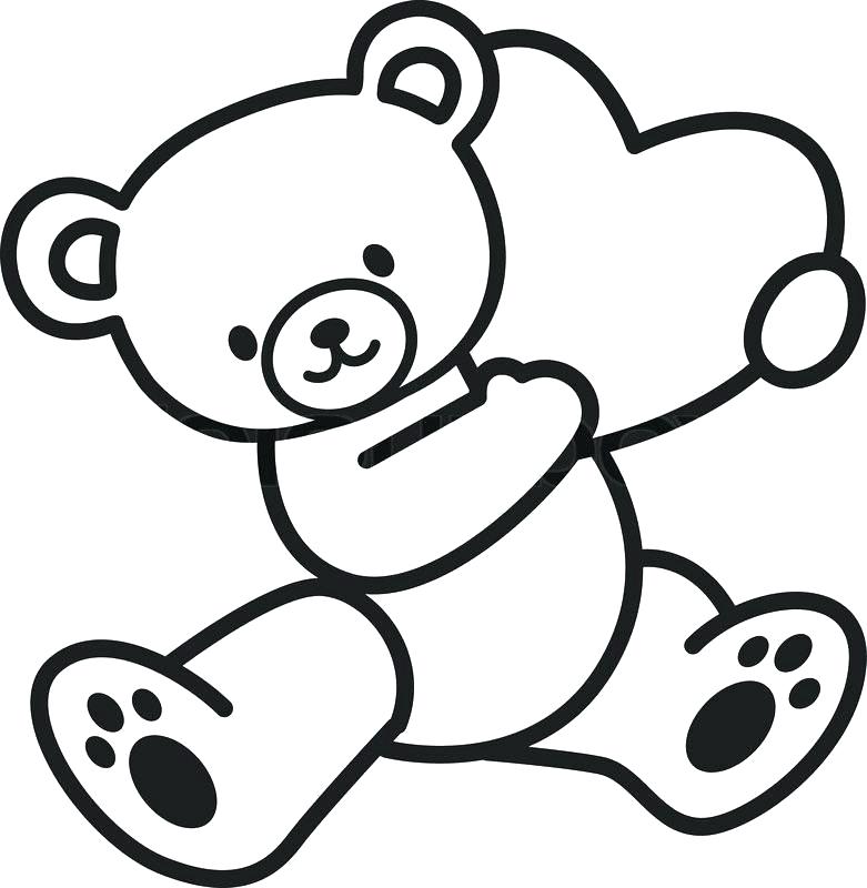 781x800 Teddy Bear Outline