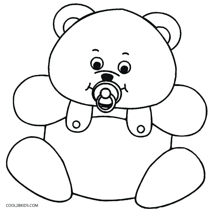 838x800 Teddy Bear Coloring