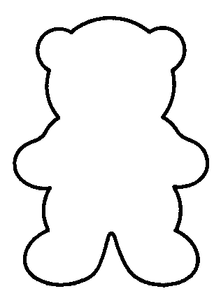 316x436 Teddy Bear Outline Drawing