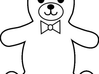 320x240 Teddy Bear Outline Teddy Bear Drawing Outline
