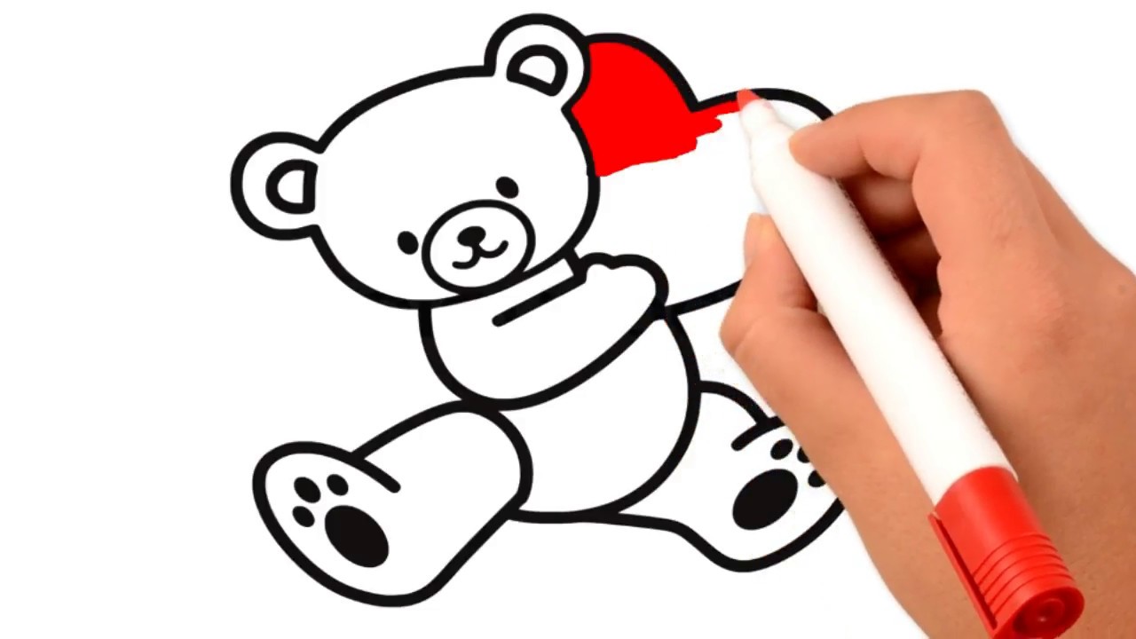 1280x720 How To Draw Teddy Bear L Drawing And Coloring A Teddy Bear