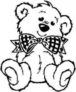 247x300 Teddy Bear Coloring Pages Free Printable New Toy Bear Drawing
