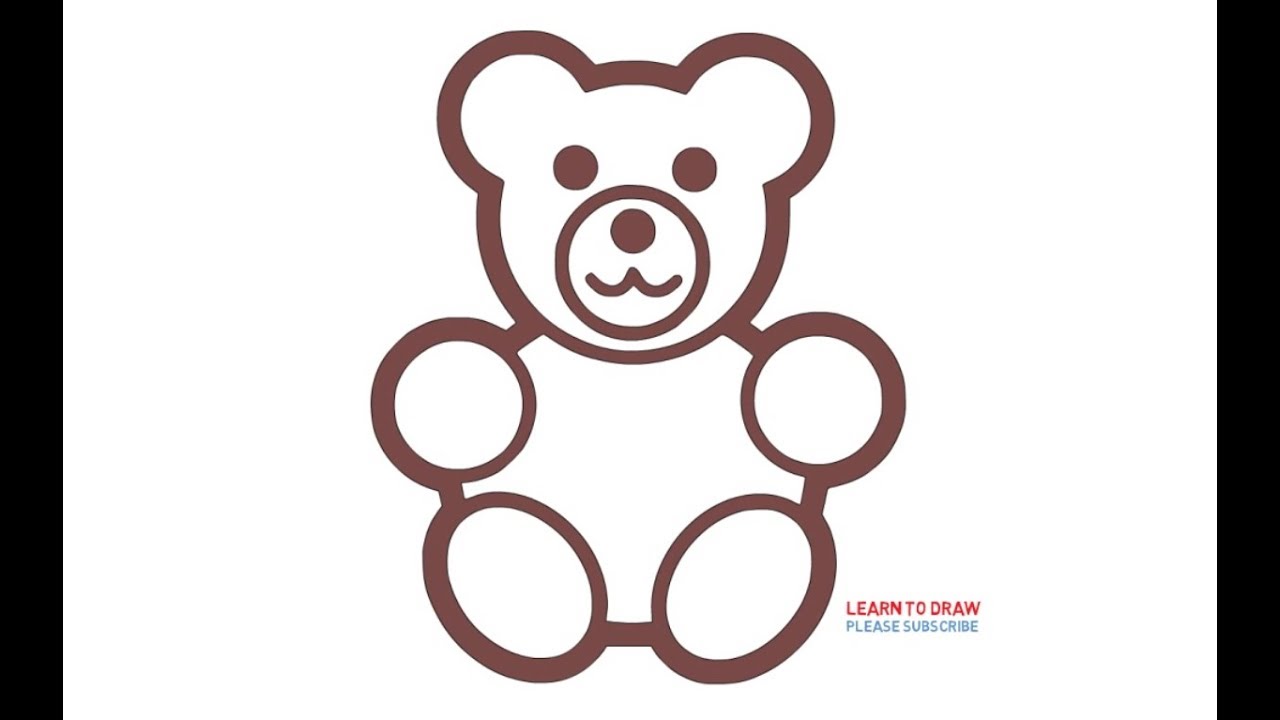 1280x720 How To Draw Stuffed Bear Step
