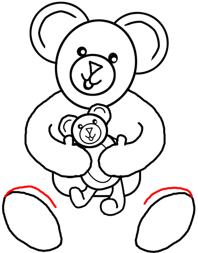 400x511 How To Draw A Teddy Bear Step