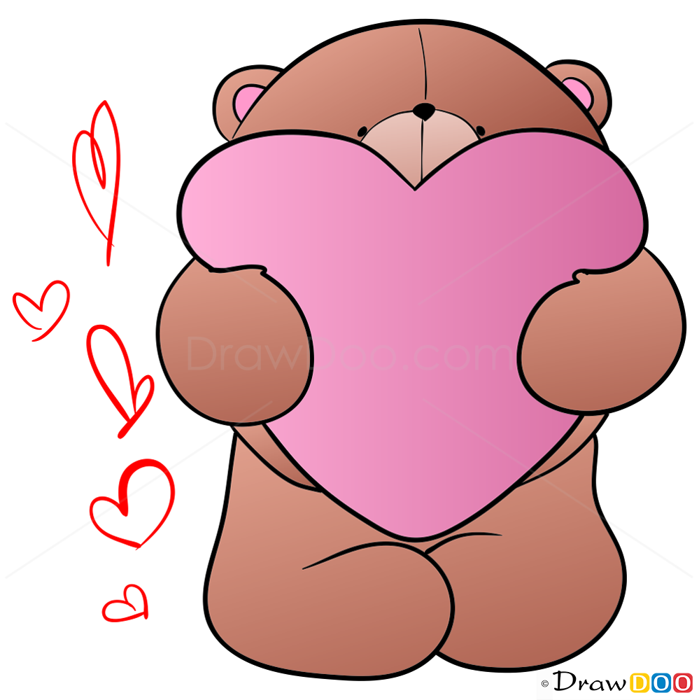 999x1000 Draw Cute Teddy Bear, Step