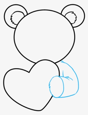 300x393 How To Draw Teddy Bear With Heart