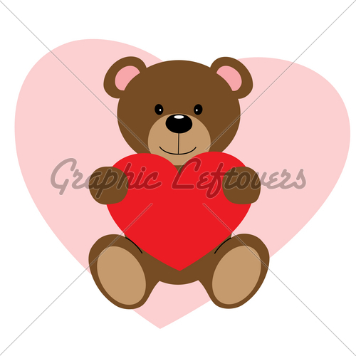 500x500 How To Draw A Teddy Bear Holding A Heart