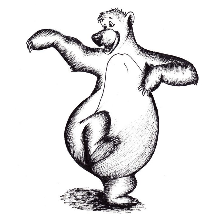 728x728 Teddy Bear Drawing Book Simple Black And White Images Cute Easy