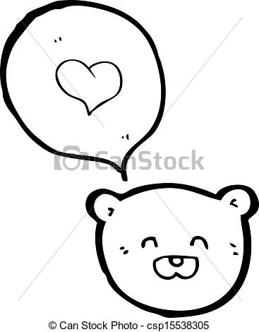 367x470 Cartoon Teddy Bear Face With Love Heart
