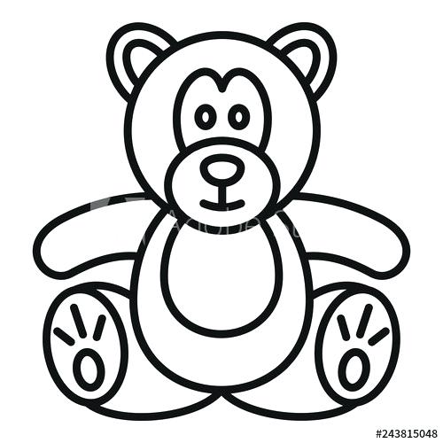 500x500 outline of a teddy bear teddy bear outline teddy bear template