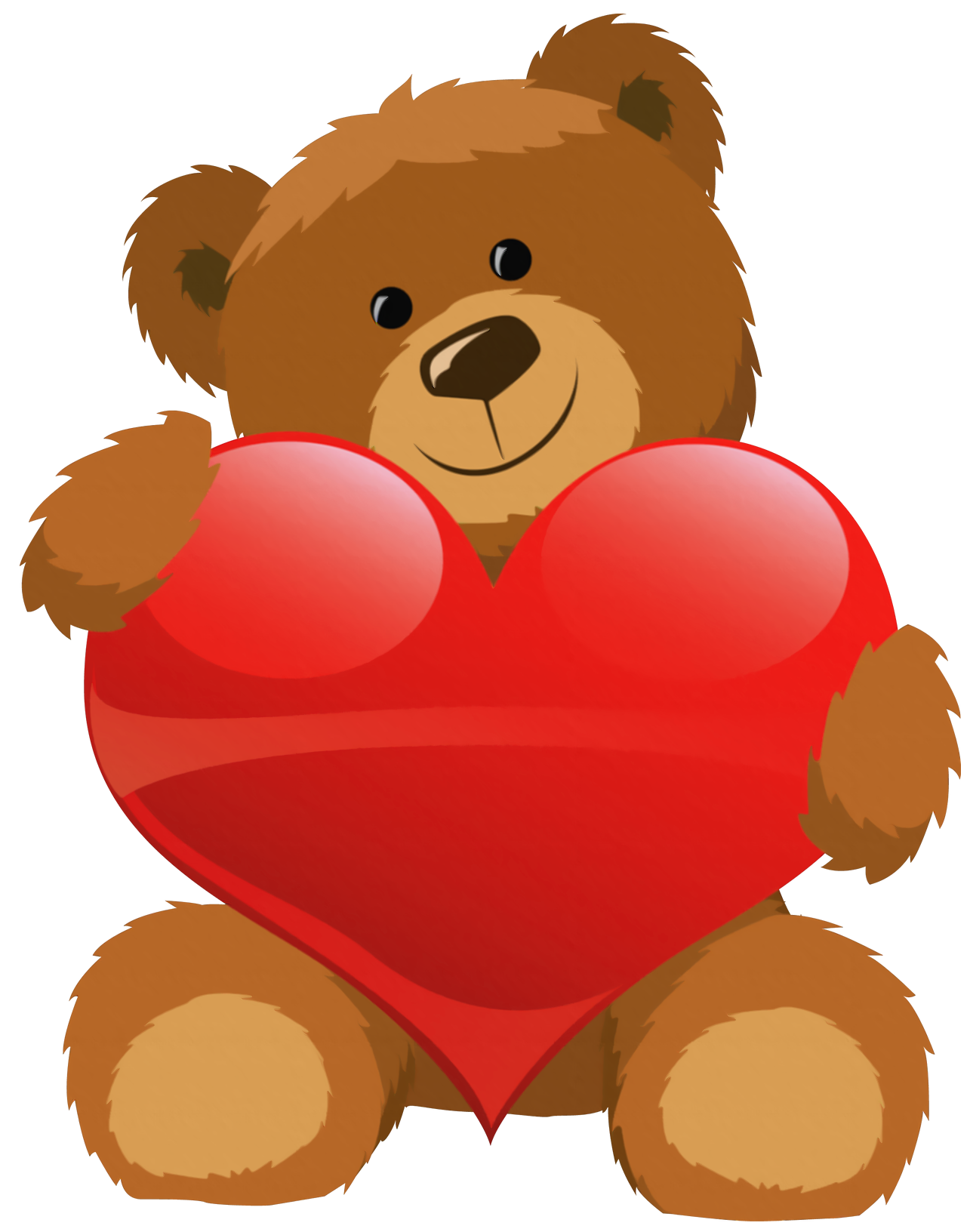 Teddy Bear Holding A Heart Drawing