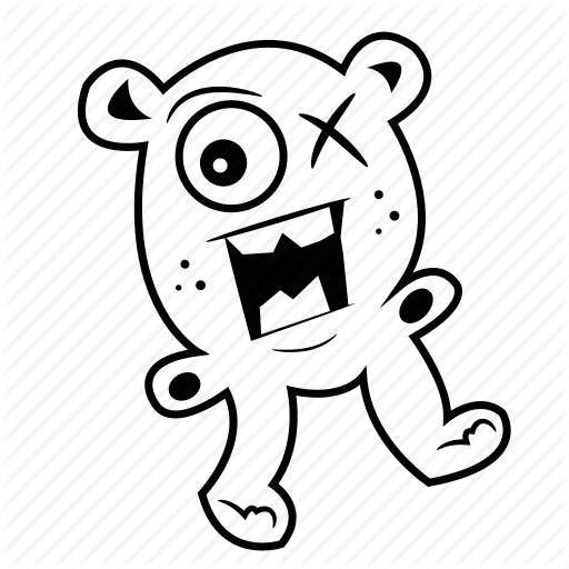 512x512 Bear, Cartoon, Scare, Scary, Teddy Icon