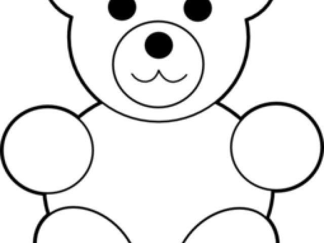 640x480 Line Drawing Teddy Bear