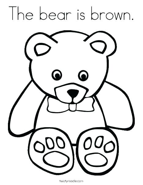 468x605 Teddy Bear Line Drawing At Free For Personal Use Cute Coloring