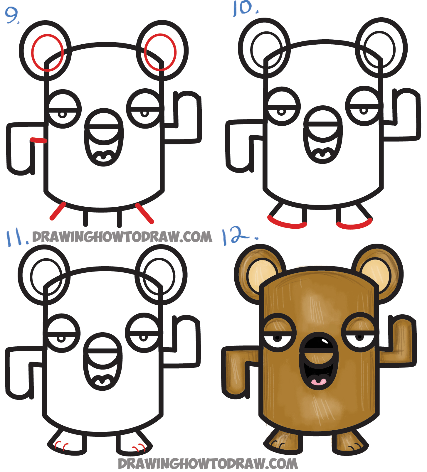 1454x1608 How To Draw A Cool Cartoon Bear Black Cute Teddy Face Youtube