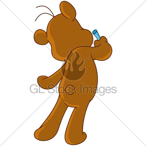 500x500 Teddy Bear Drawing On Wall Gl Stock Images