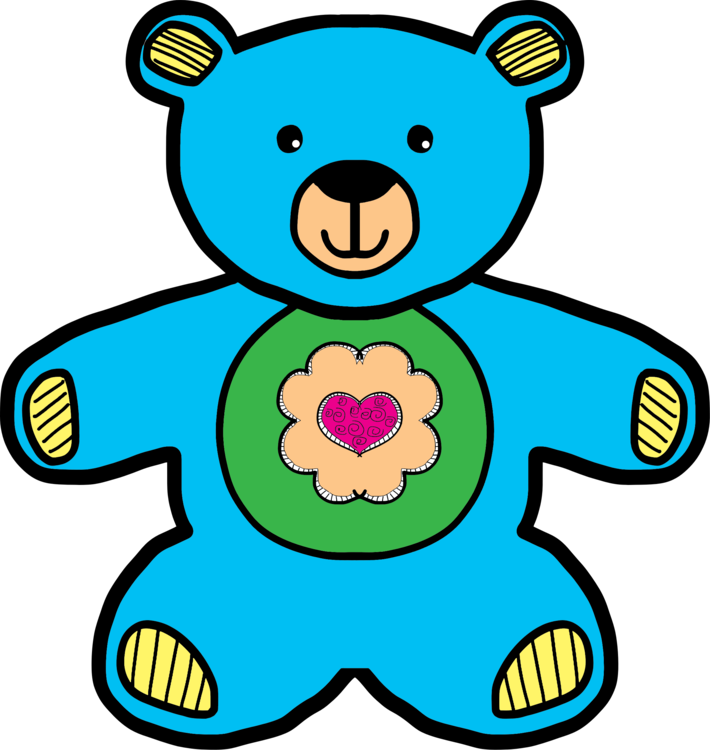 teddy bear colourful