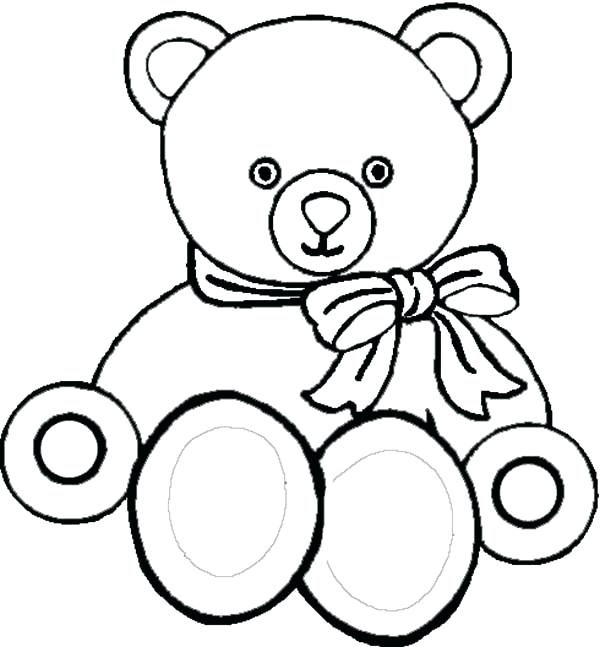 600x647 Teddy Coloring Pages Teddy Bear With Heart Coloring Pages Drawn