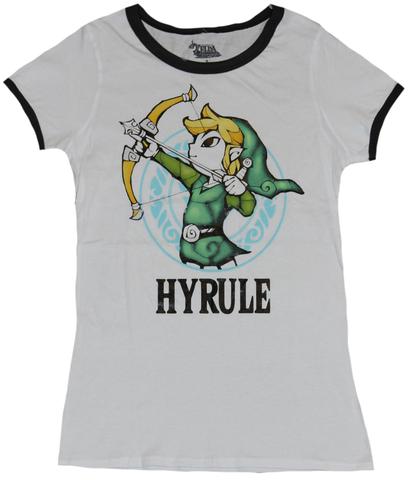 408x480 Legend Of Zelda Girls Juniors Ringer T Shirt