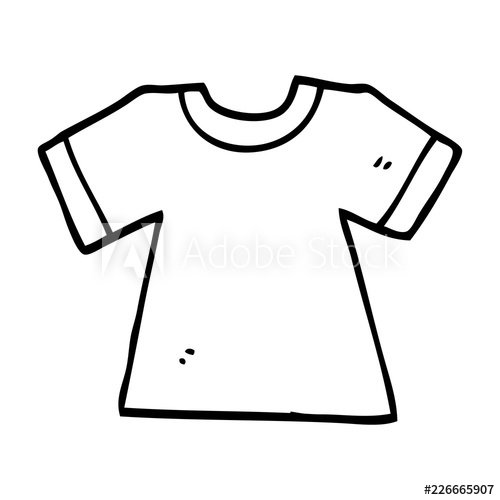 500x500 Line Drawing Cartoon Tee Shirt