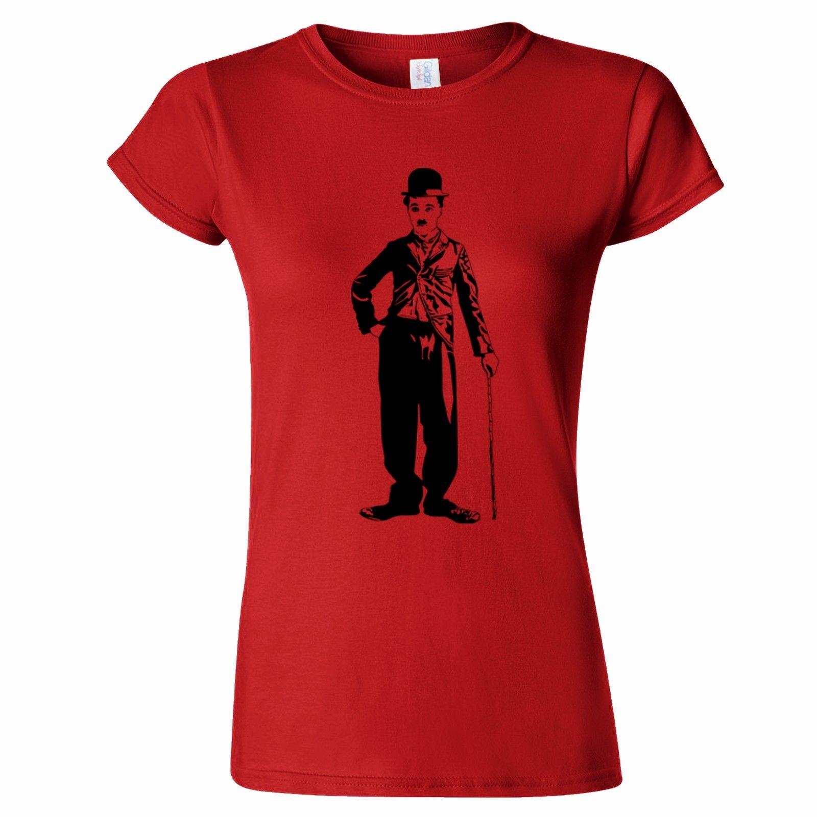 1600x1600 Charlie Chaplin Drawing Art Womens T Shirt Stage Film School