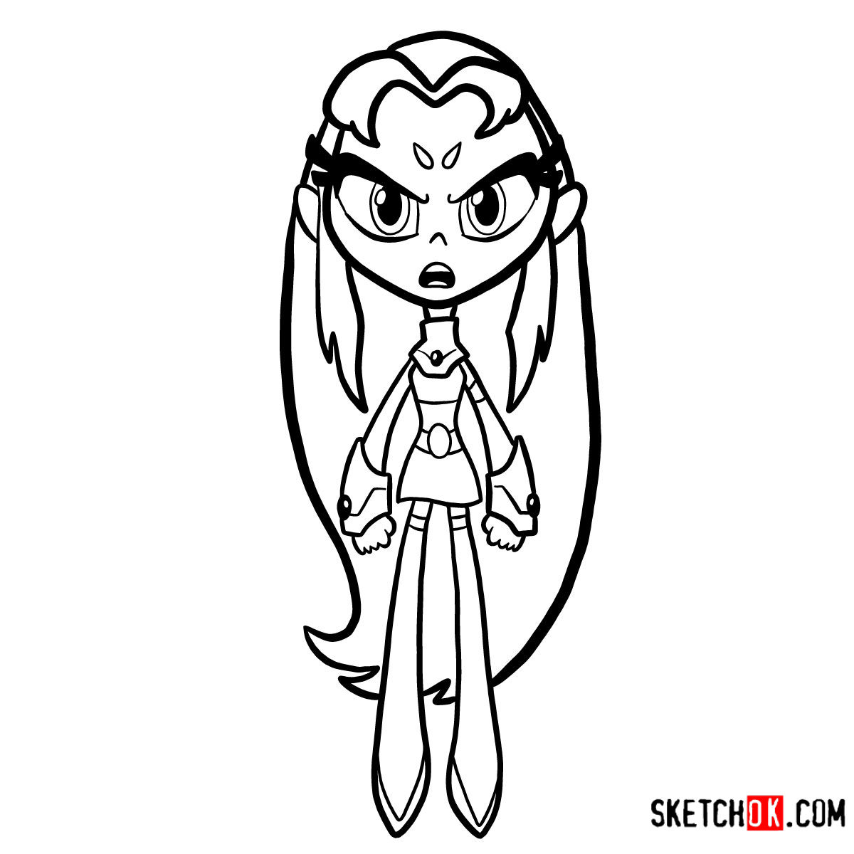 1200x1200 how to draw starfire chibi teen titans