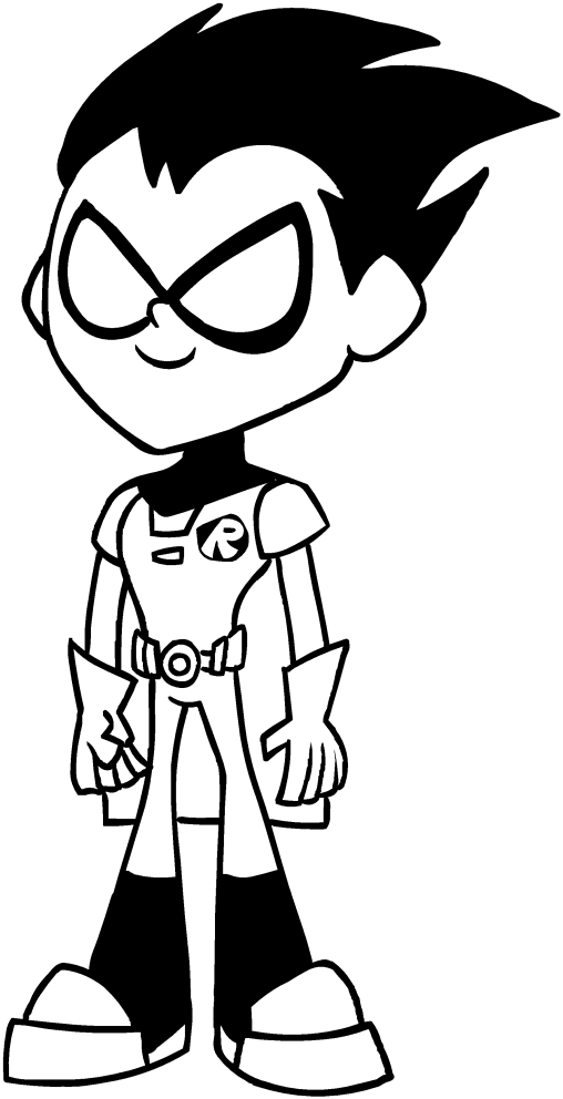 508x992 Robin Of The Teen Titans Go Coloring Pages