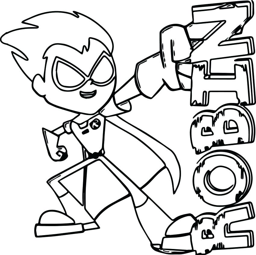 850x847 Coloring Pages Teen Titans Go