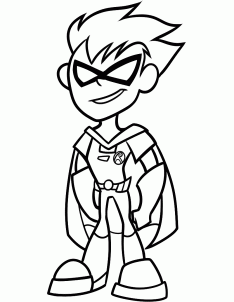 234x302 How To Draw Robin From Teen Titans Go Step Coloring Pages