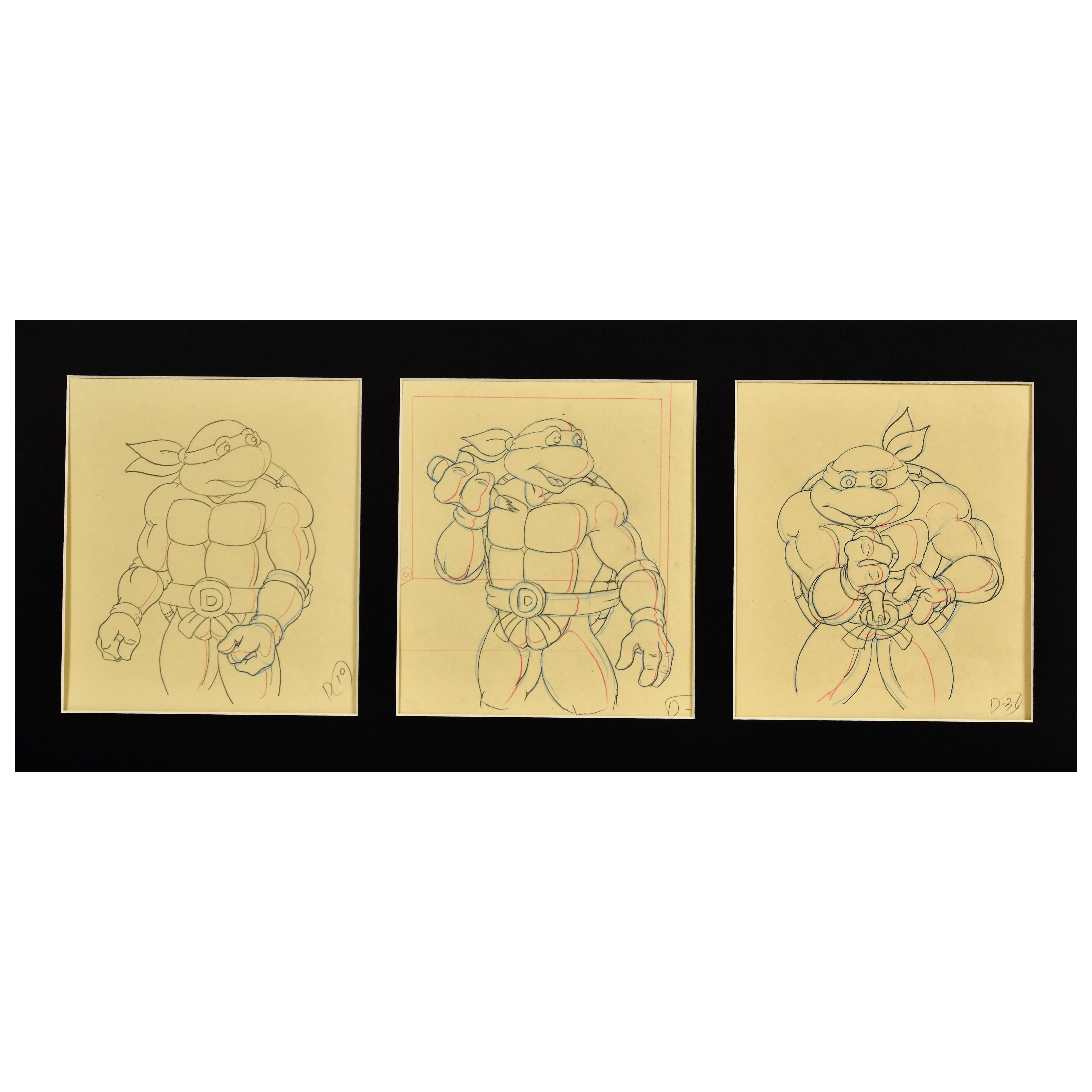 5400x5400 Three Teenage Mutant Ninja Turtle Production Drawings Of Donatello