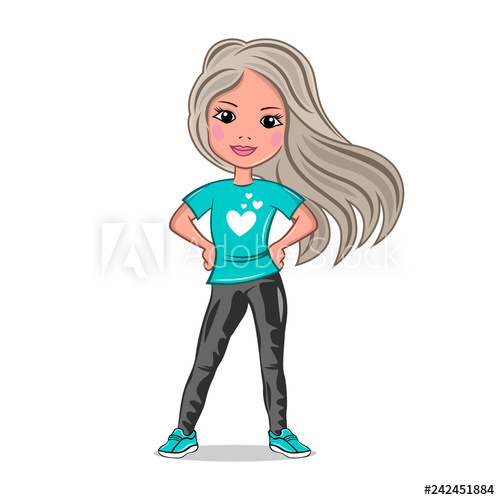 500x500 Teen Girl Mascot Logo