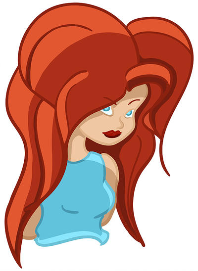 400x548 Vector Drawing Of A Teenage Girl