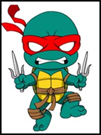 200x267 How To Draw Teenage Mutant Ninja Turtles Cartoon Characters