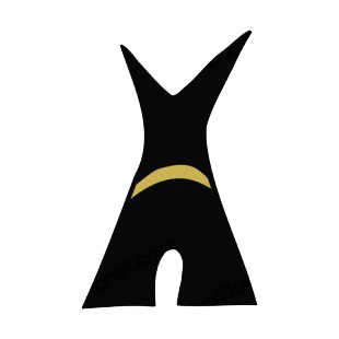 310x310 Native American Black Teepee Drawing Symbols And History Decals