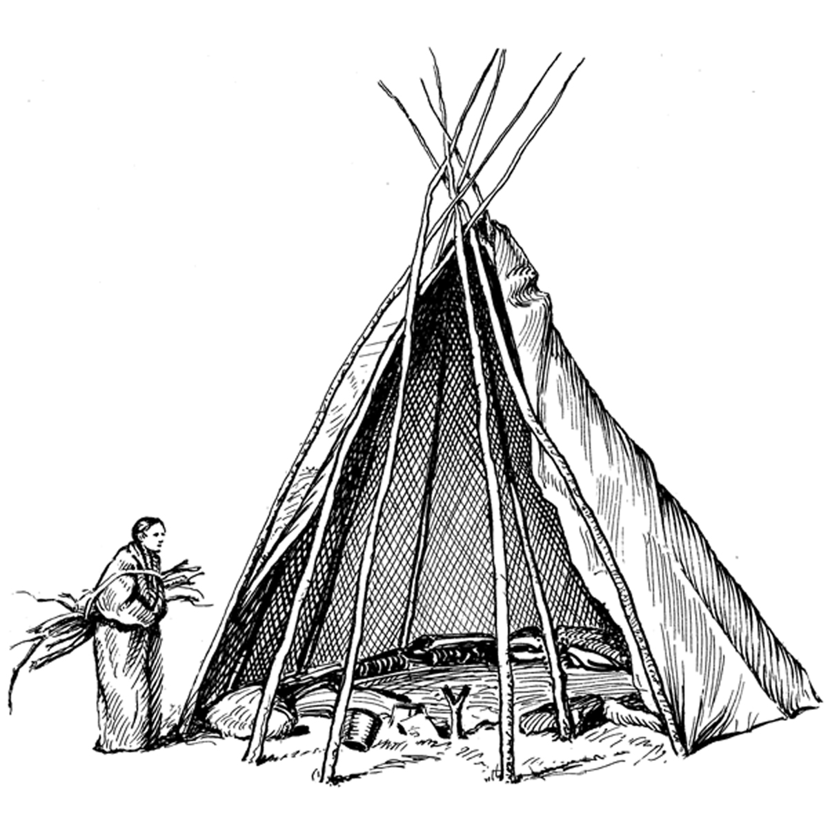 1200x1200 Teepee With Woman Gt Peddlers Den