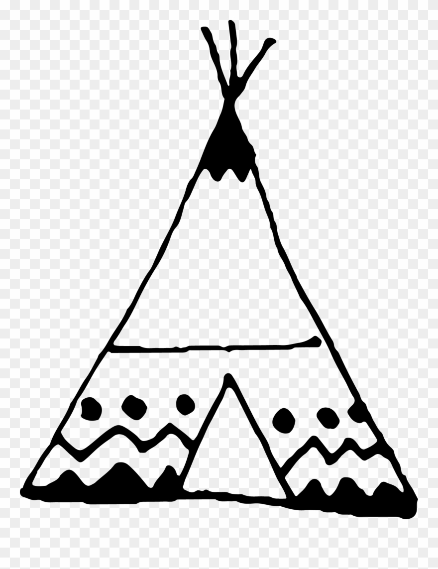 880x1143 Freeuse Stock Black And White Teepee Clipart