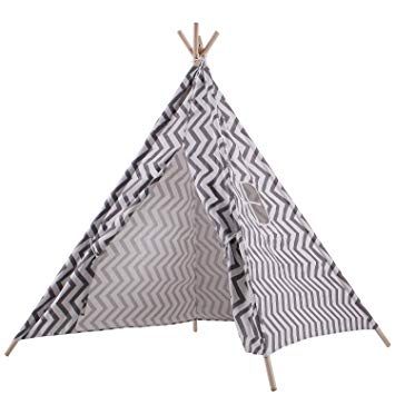 355x355 durable teepee for kids, indian play tent, sturdy
