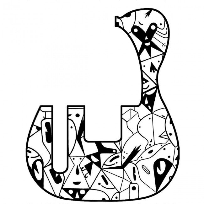 650x650 Fender Telecaster Lefties Faces White Decal