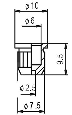 252x400 Knurled Ferrules For Mighty Mite Telecaster Body