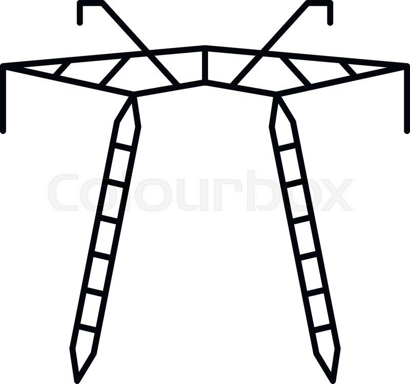800x748 telegraph electric tower icon outline stock vector colourbox