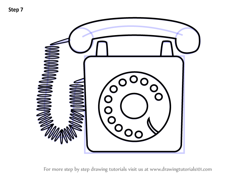 846x600 Learn How To Draw A Classic Telephone