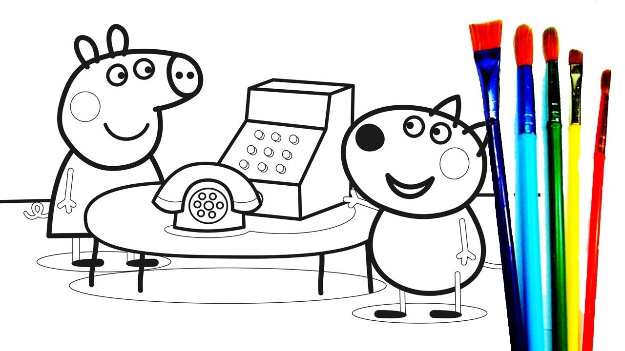 1280x720 Telephone Coloring Book, Drawing Learn Colors, Painting Videos